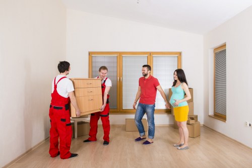 Packing boxes and furniture for a house move in Redbridge