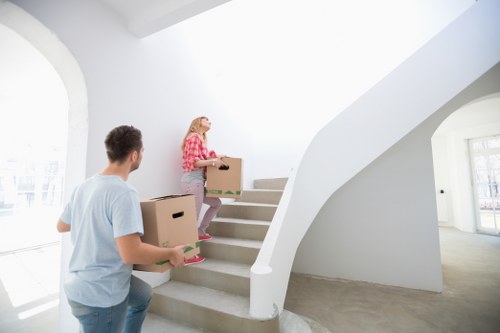 Careful handling of office equipment during a Redbridge move