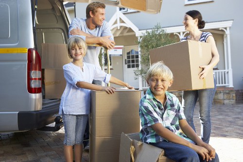 Residential moving truck service in Redbridge streets